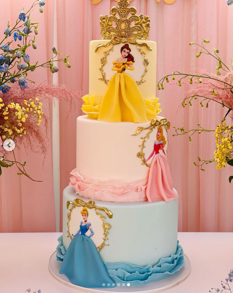 Bolos decorados - Tema princesas - bolo de princesas 