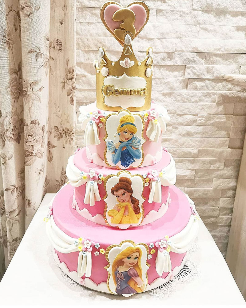 bolo de princesa da Disney