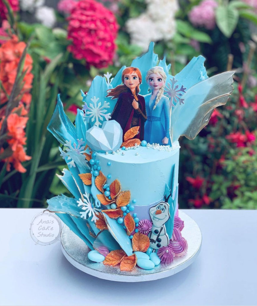 ideias de bolo de princesa Anna e Elsa