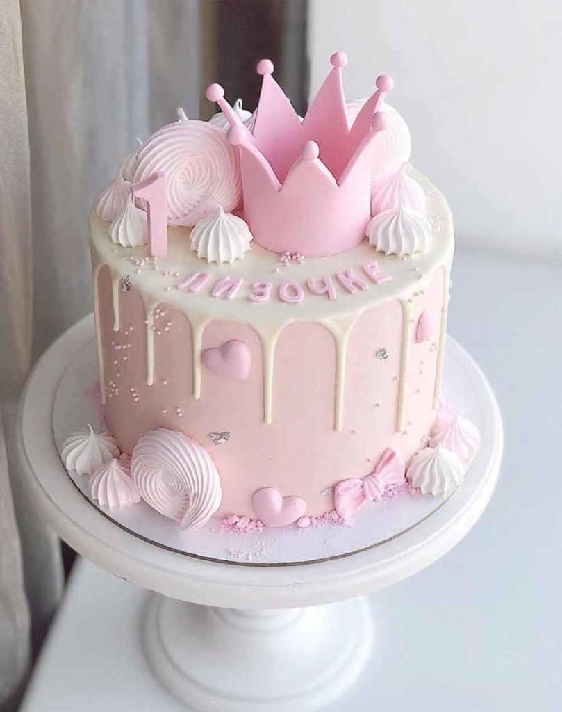 bolo de princesa rosa com pasta americana