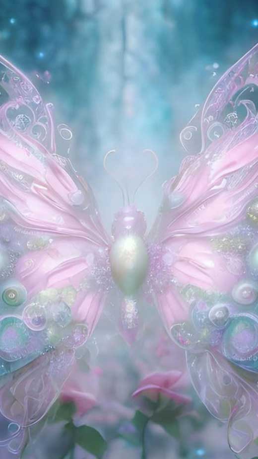 papel de parede para celular rosa borboleta