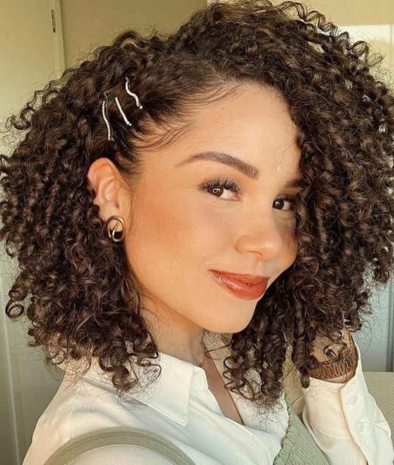 Ideias De Penteado Em Cabelo Cacheado Curto Casual Para Casamento